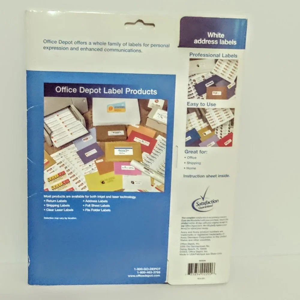 Office Depot Premium Selection Item #612-221 White Address Labels